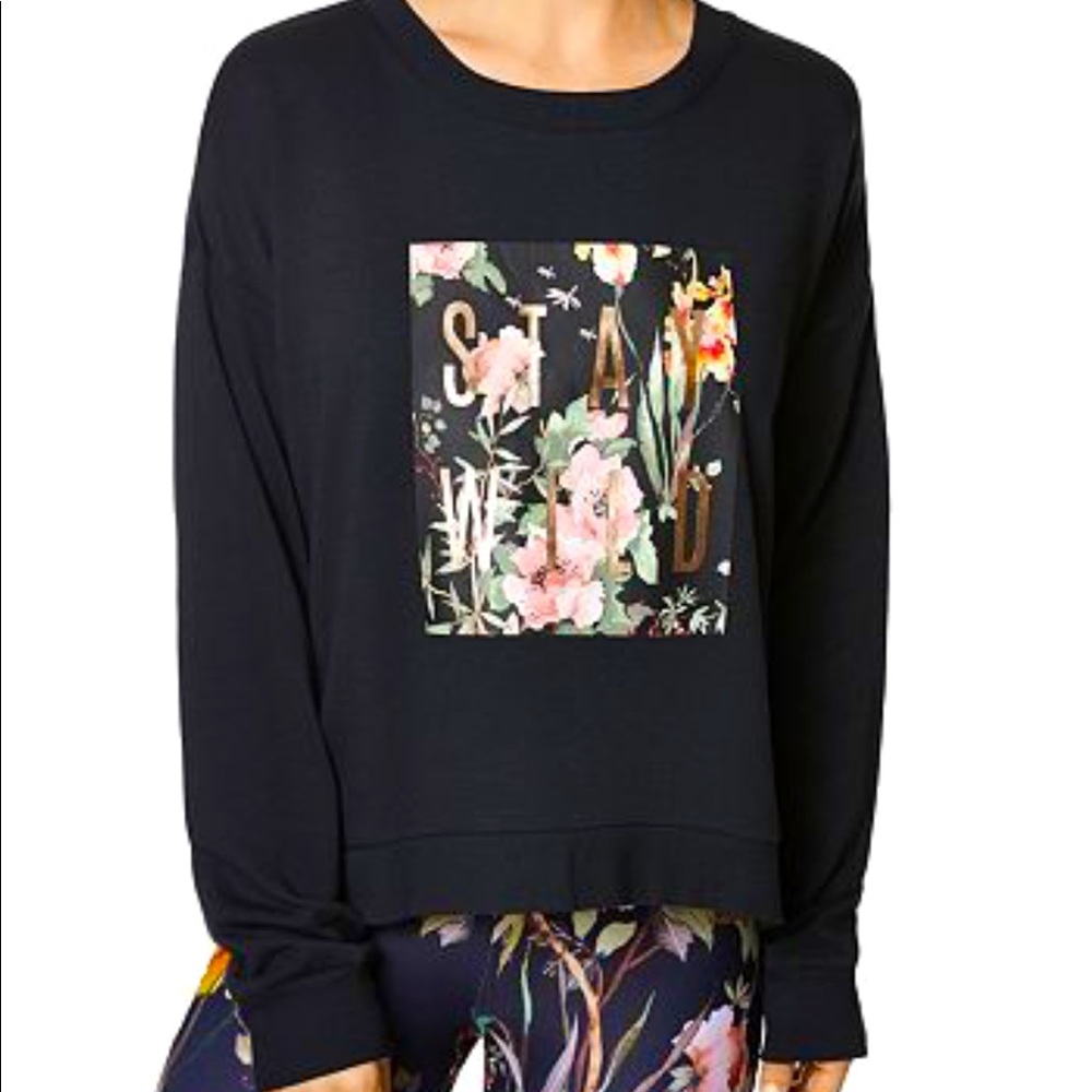 Betsey Johnson Stay Wild Fleece Sweatshirt